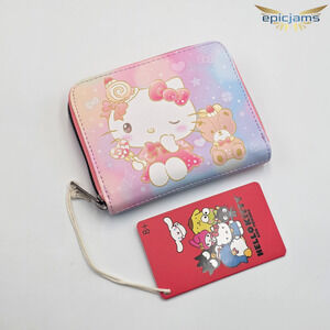 Loungefly Sanrio Hello Kitty & Tiny Chum Whimsical Sweets Mini Zipper Wallet New